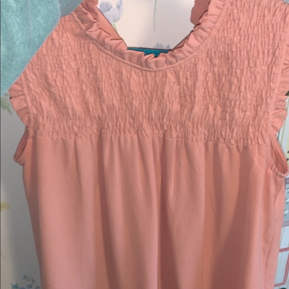Peach chiffon top